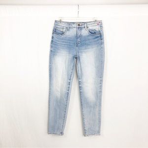 Driftwood Gizelle Embroidered High Rise Jeans, Size 28, Blue